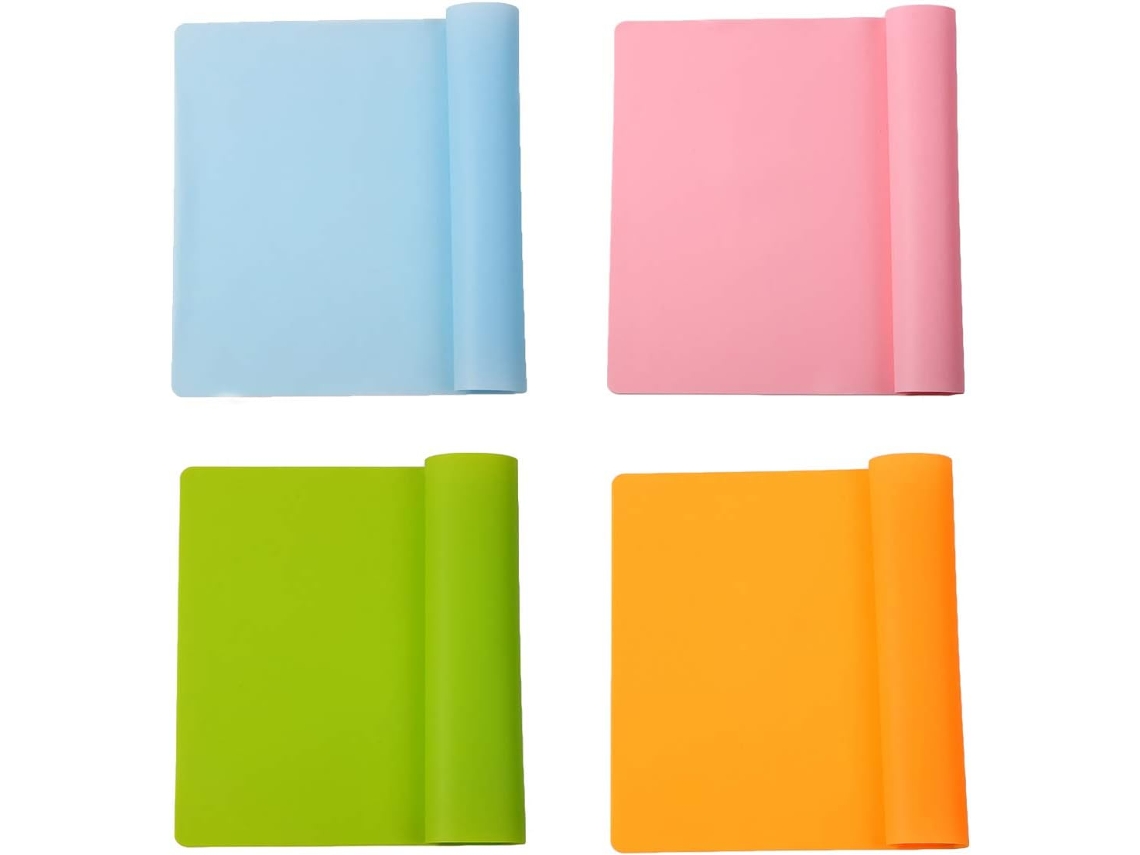 Conjunto de Mesa Infantil Conjunto de 4 Jogos de Mesa de Silicone Reutilizáveis NEVEANCE