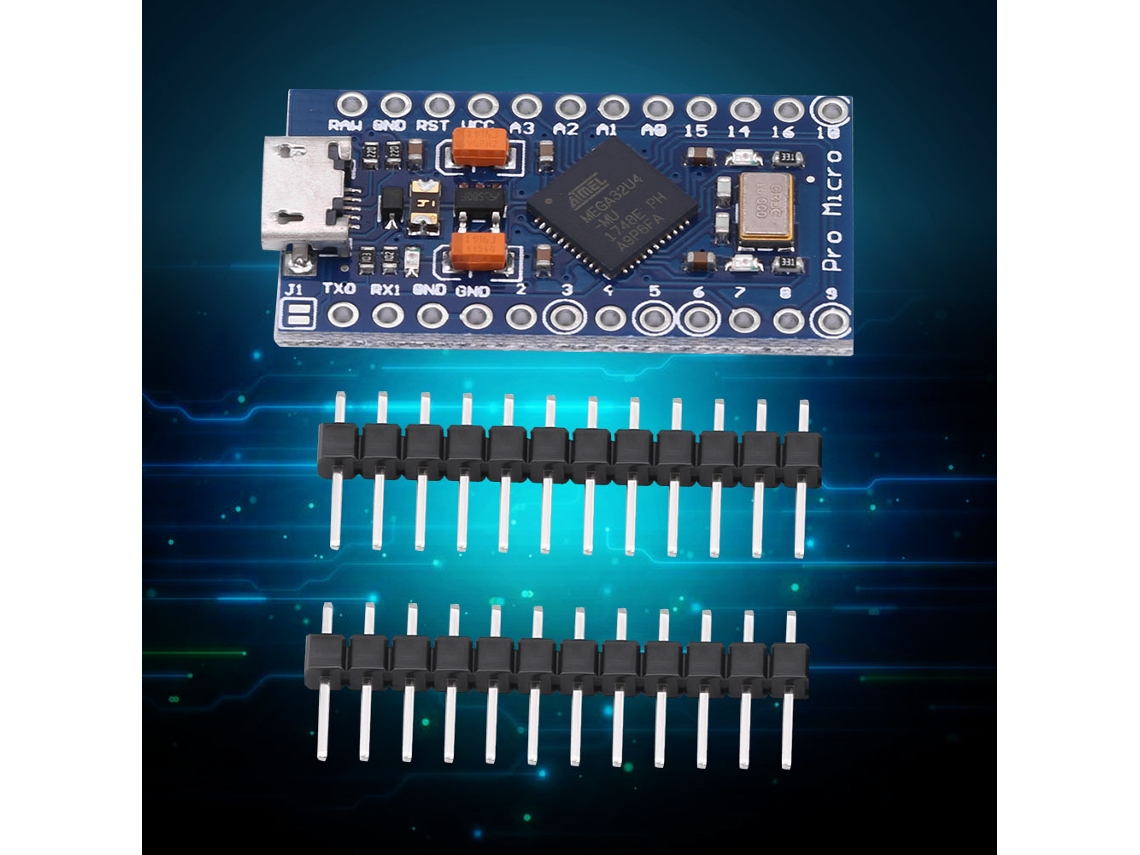 Placa De Desenvolvimento Atmega32u4 Com Laxiscreed, 5v, 16mhz, Ideal Para Projetos Eletrônicos