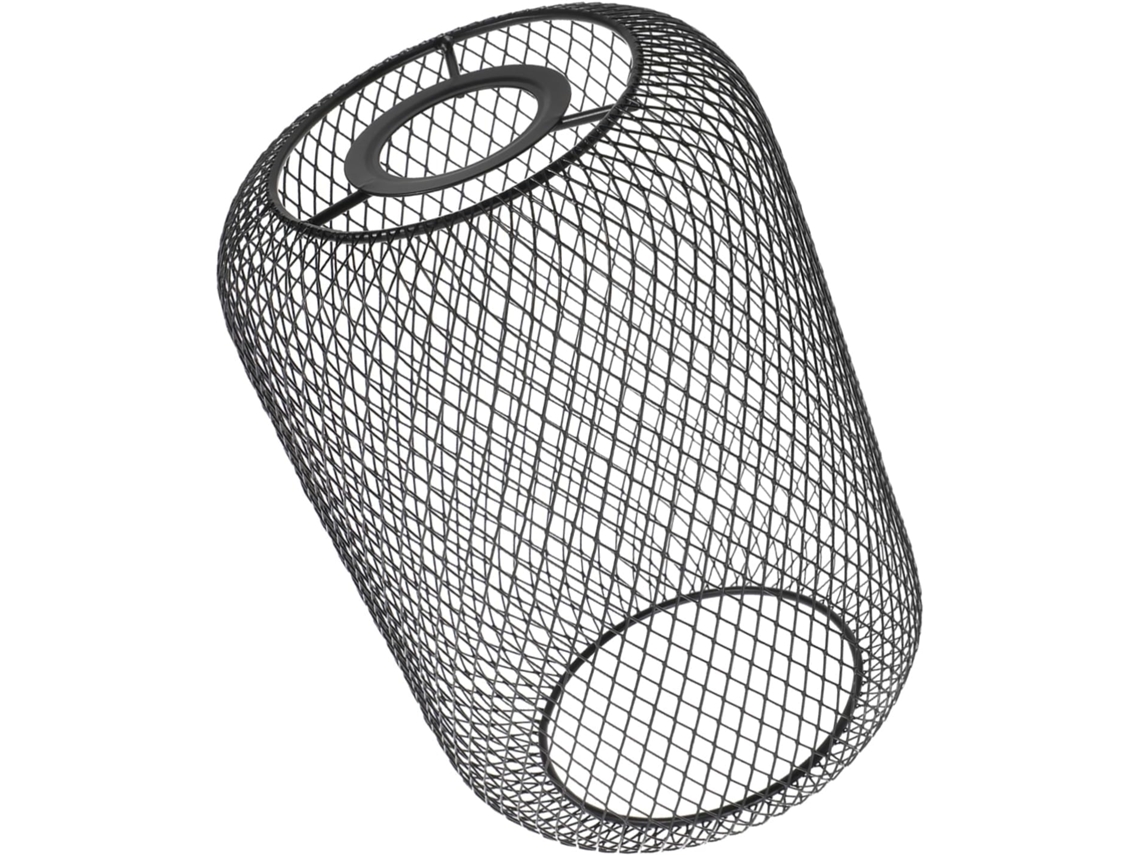 Ferro Forjado Industrial Com Malha Geométrica Vazada, Fácil De Limpar, Cria Uma Atmosfera Acolhedora.