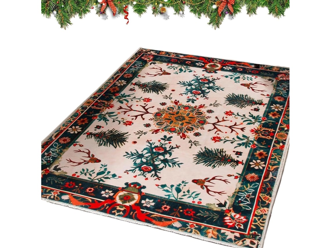 Tapete De Natal, Decoração Têxtil Para Casa Nas Festas De Inverno | Chão/quarto