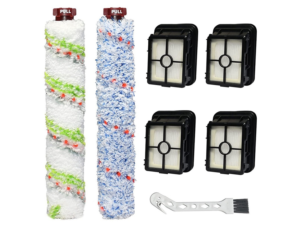 Kit de rolo de escova compatível com 7 unidades para aspirador de pó Bissell Crosswave