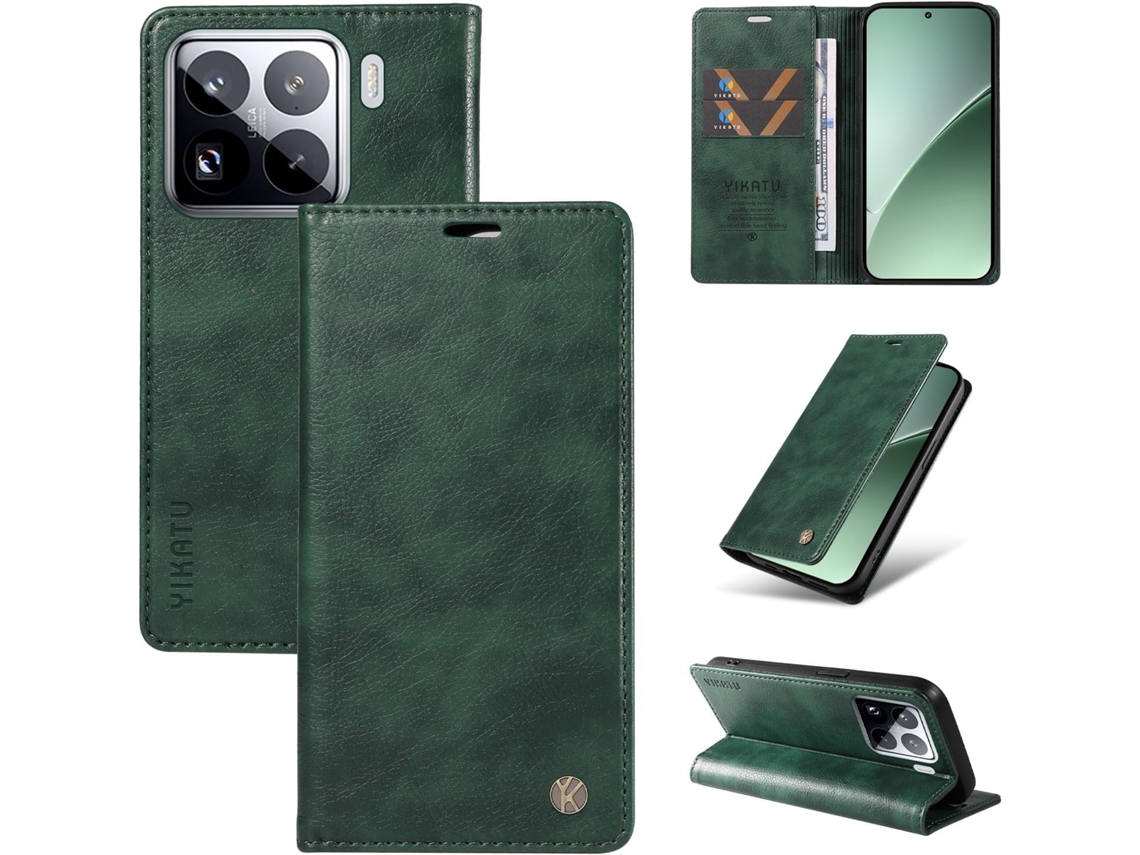 Capa Para Xiaomi 15pro, Capa Carteira Em Couro Pu À Prova De Choque, Capa Flip Dobrável À Prova De Choque Com Porta