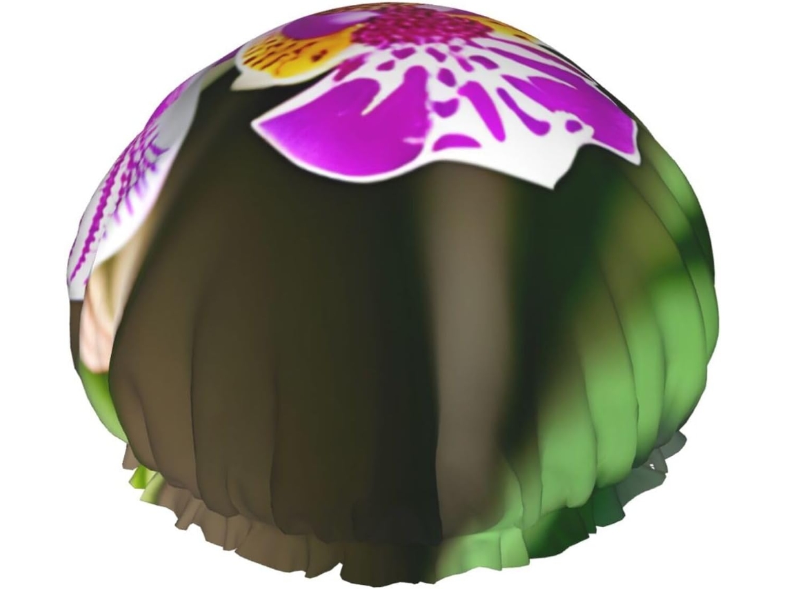 Touca De Banho Grande Para Homens E Mulheres Dupla Camada Estampa Orquídeas Essencial O Chuveiro Viagens