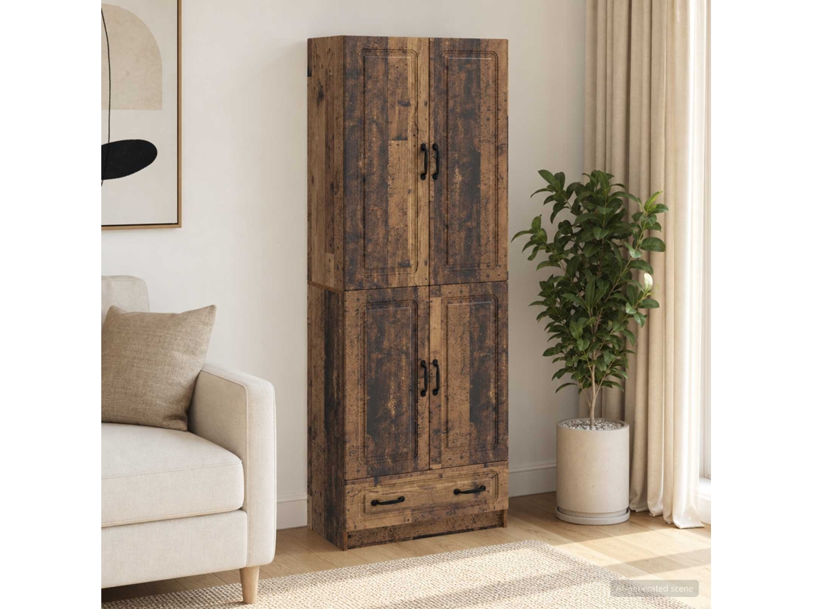 Vidaxl Conjunto De Gabinete 2 Unid. Madeira Antiga