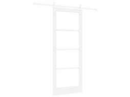 Conjunto 1 Porta Deslizante Vidaxl Branco Madeira De Pinho Maciça (83 X 211 Cm)