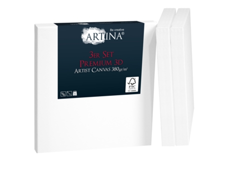 Moldura de Maca Premium 3D 20X20Cm Fsc 3 Peças ARTINA