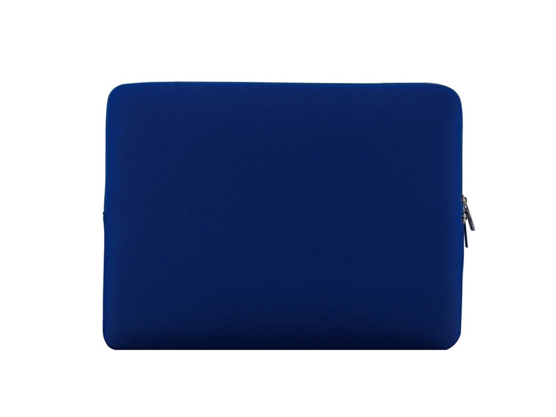 Capa De Seda Macia Com Fecho Zipper Para Notebook Macbook Pro Ultrabook De 15-15.6 Polegadas - Azul Escuro