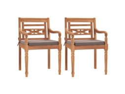 Garden Chair, Garden Chairs Vidaxl Cinzeto Teca (n/a)