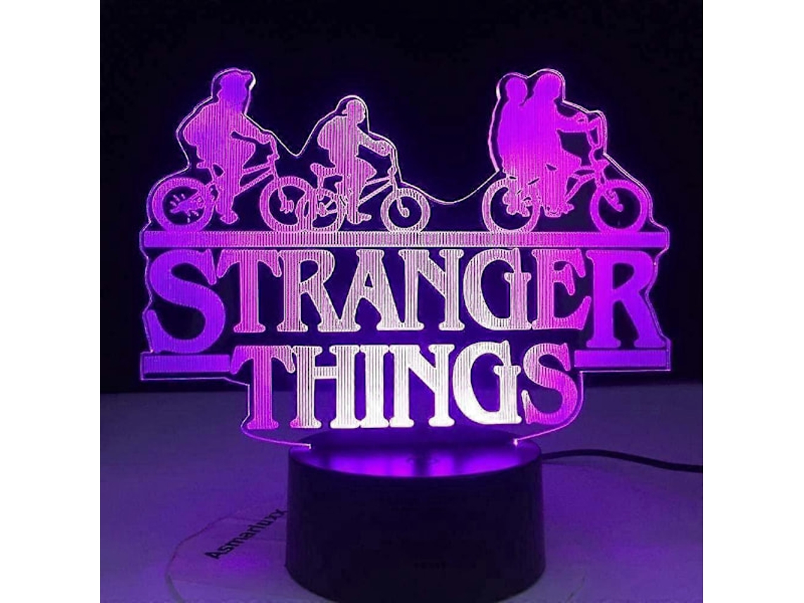 Luminária de Mesa com Ilusão 3d Inspirada em Stranger Things, com 16 Cores Que Mudam, Ideal para Decoração BRILVIBERA