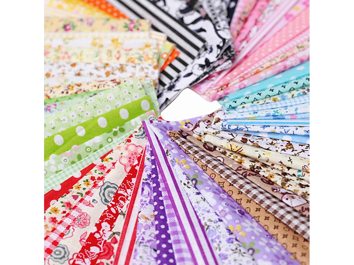 Conjunto De 100 Peças De Patchwork De Algodão Para Costura E Patchwork, Com Estampas Florais Variadas. 100x1
