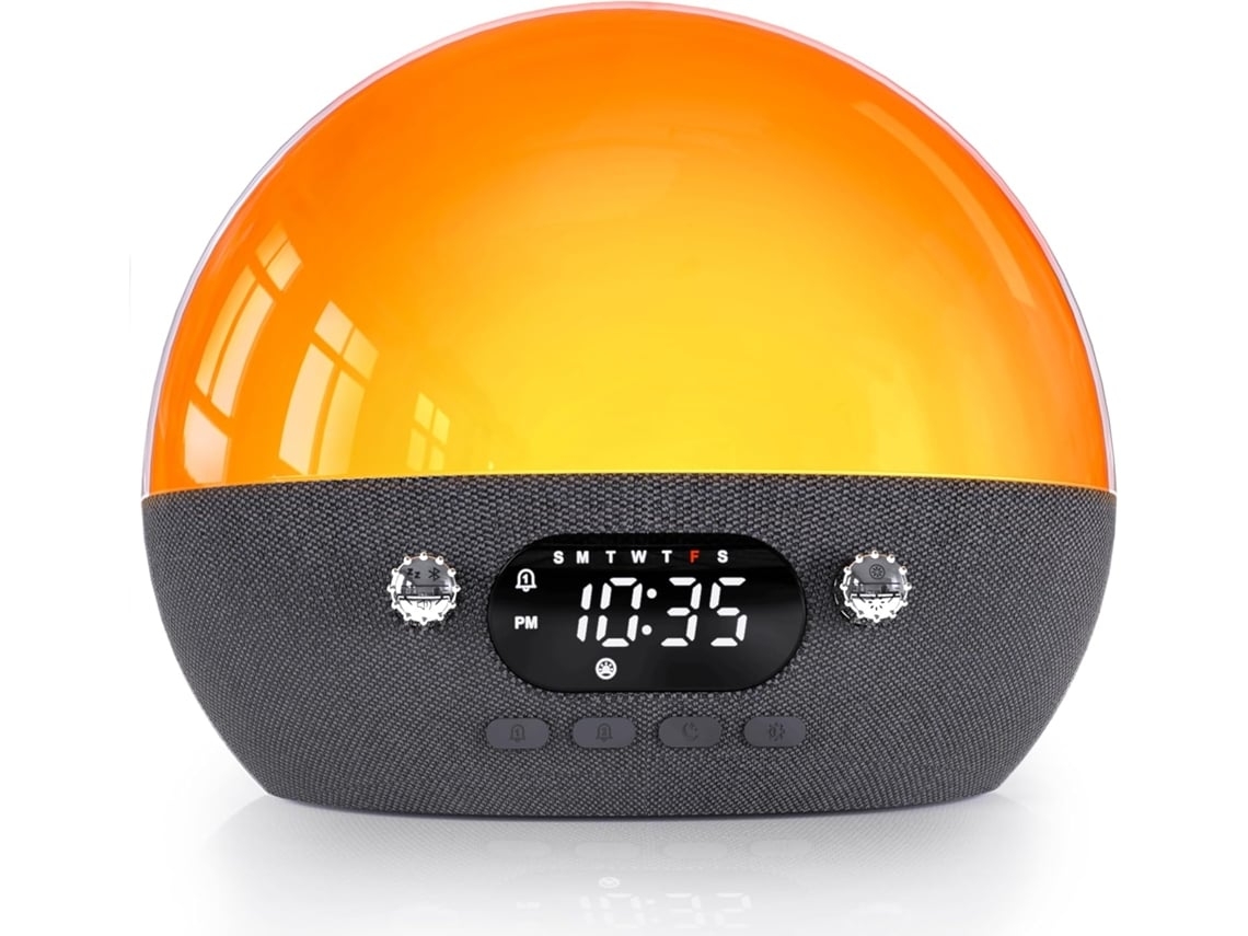 Despertador Sunrise com Alto falante Bluetooth e Ruído Branco para Ajudar a Dormir STELASPLEN (cinzento)