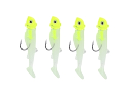Isca Artificial Pesca 4pçs Gancho Soft Simulação Alta