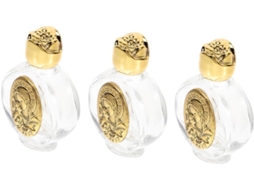 Conjunto De 3 Garrafas De Água Benta Em Vidro Reutilizáveis, Portáteis E Com Design Elegante Para Us Gokoco