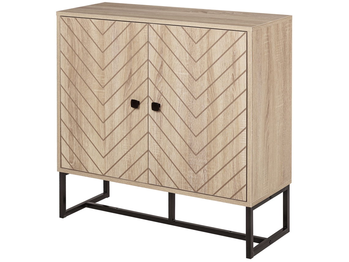 Aparador de Cozinha com 2 Portas S/MARCA (prateleiras, estilo moderno, 80x29,5x80 cm, madeira natural)