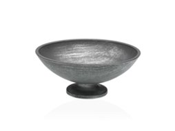 Figura Decorativa VERSA Prateado 24,5x9x24,5 cm