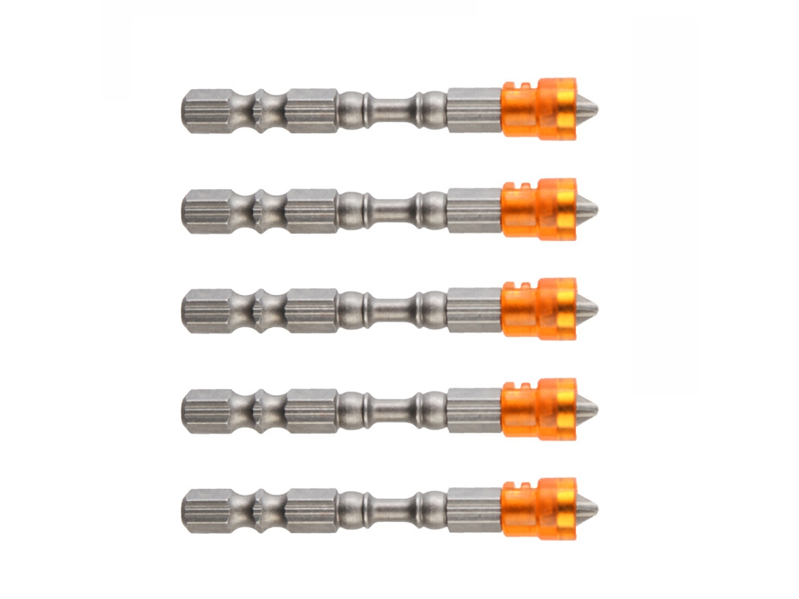 5 Peças Broca Parafuso Cruzado S2 Aço Liga Magnético Cabo Hexagonal Ferramenta Conjunto Kit Amarelo
