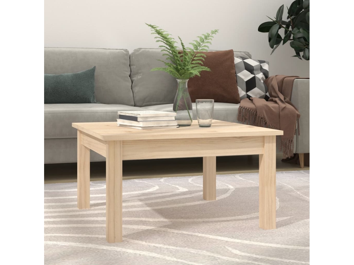 Vidaxl Mesa De Centro 55x55x30 Cm Pinho Maciço