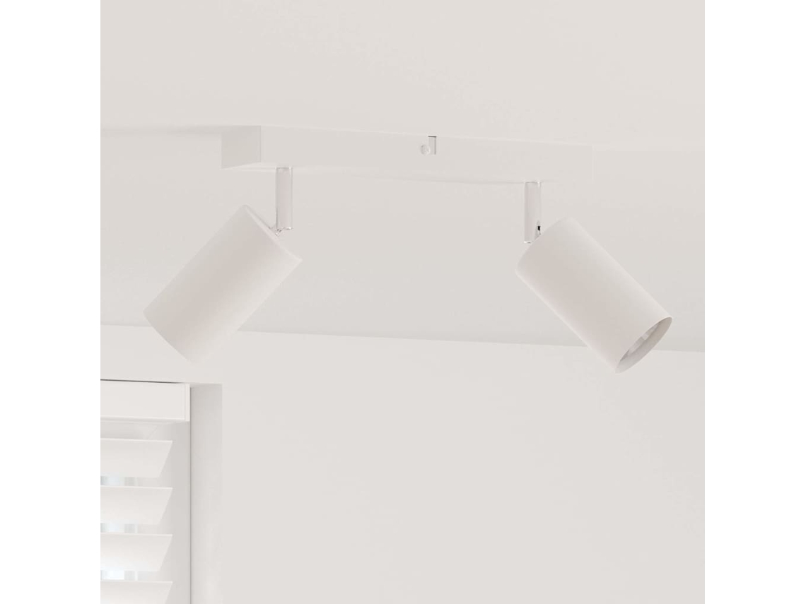 Vidaxl Foco De Teto Com Holofotes Branco 26 X 6 X 16 Cm Metal