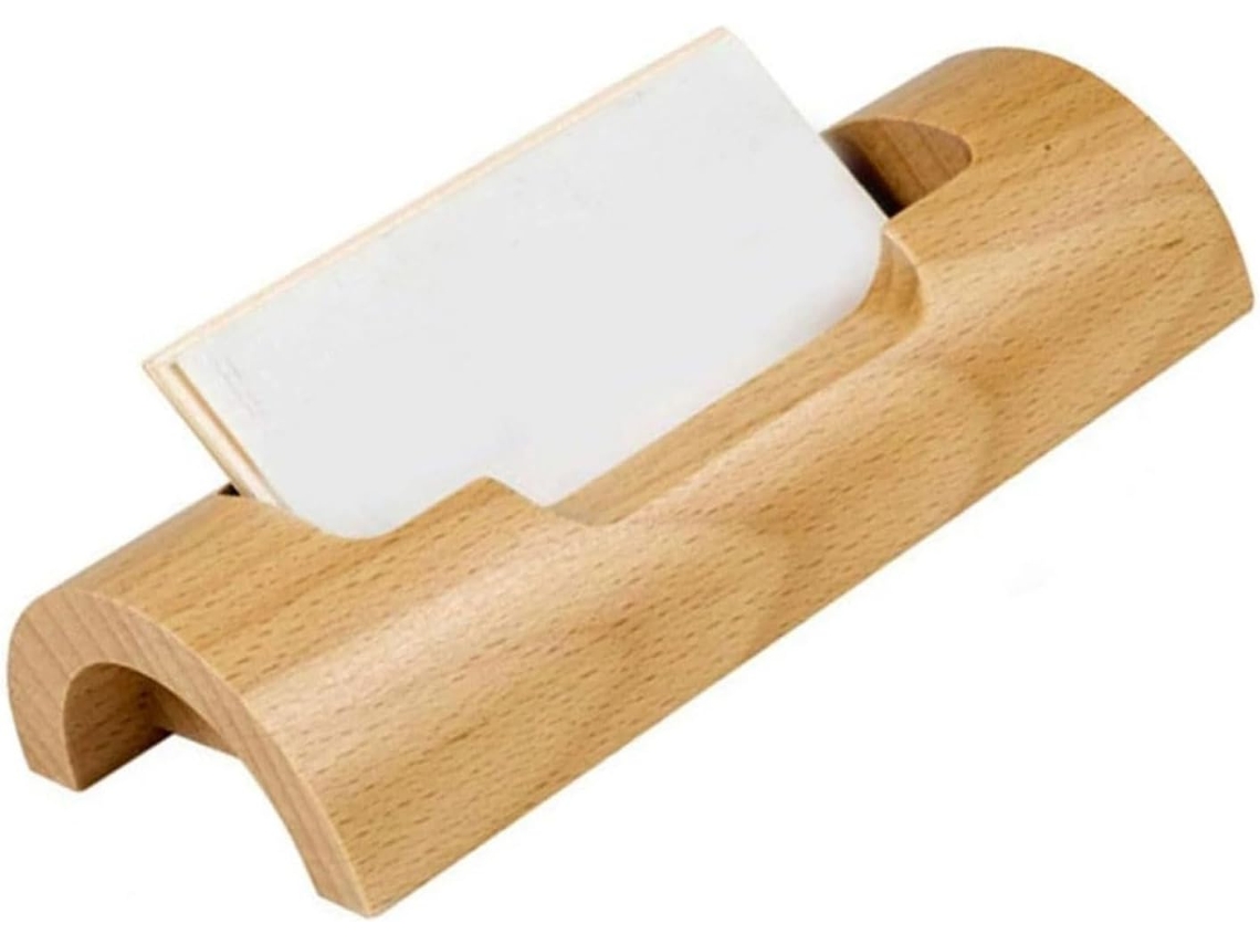 Porta-cartões Minimalista Em Madeira, Acessório De Mesa Sofisticado Para Exibir Cartões.