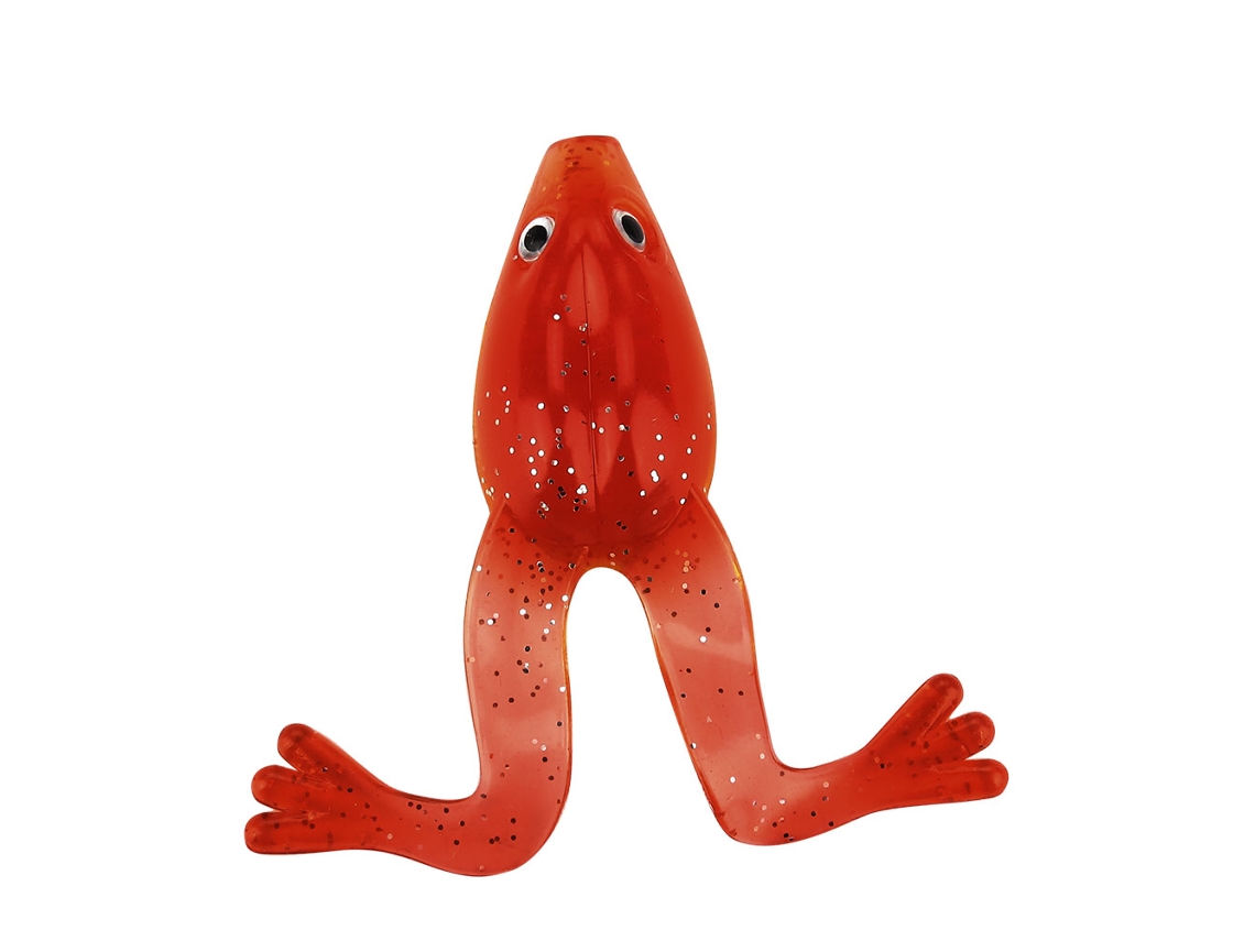 Lure Soft Bait (high Simulation Jumping Frog) 5 Pieces Per Pack, Red-orange Two-color Bait