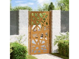 Vidaxl Portão De Jardim 100x200 Cm Em Aço Resistente Às Intempéries Com Design Leve