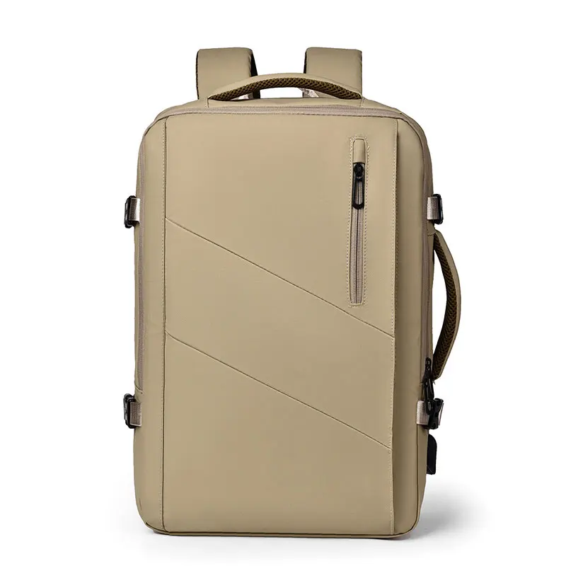(ch8853-cáqui) Mochila De Viagem Unissex De Grande Capacidade (50 Litros), Ideal Para Viagens A Negócios.