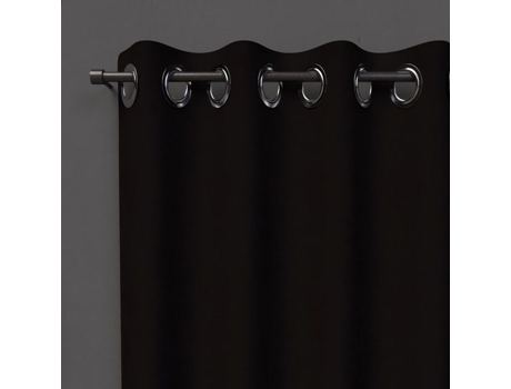 Cortinado SOLEIL D OCRE Blackout Ilhós Preto (240x140cm)