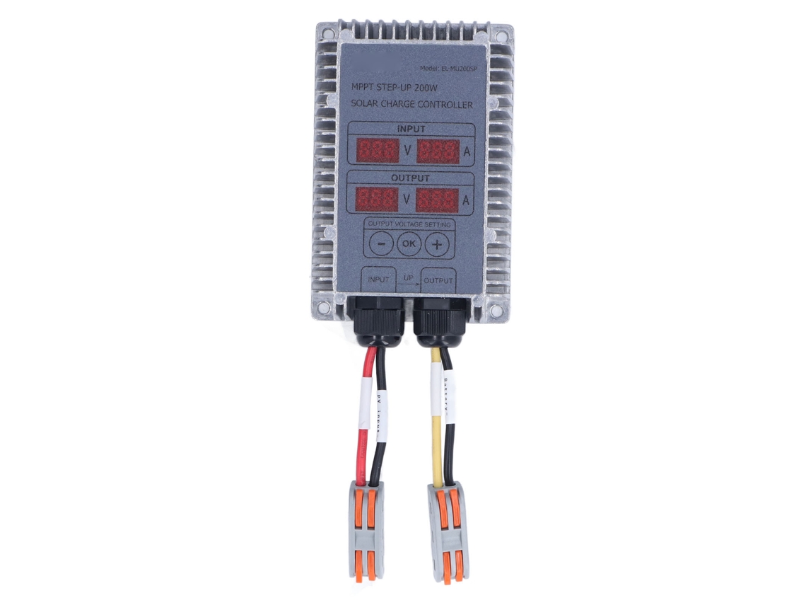 Controlador De Carga De Bateria Solar Boost Mppt Com Tensão Ajustável À Prova De Água Com Display 24‑85v 200w Other