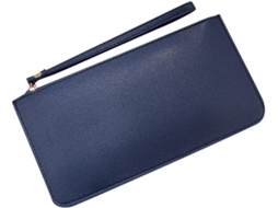 Porta-moedas Retro Com Fecho E Clip De Dinheiro - Bolsa De Arrumação - Azul Marinho