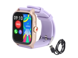 Relógio Inteligente 1.85 Polegadas Touchscreen Ip68 Monitoramento De Sono Chamadas Fitness Com App Roxo