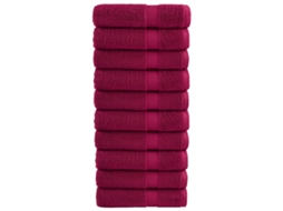 Vidaxl Toalhas De Banho Premium Solund 10pcs 100x150 Cm 600 Gsm Bordô