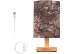 Abajur De Cabeceira Com Estampa Cobra, Portas De Carregamento Usb C, Luminária De Mesa Cabeceira, Luminária De Leitura