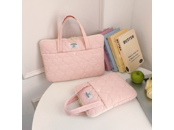 Bolsas Para Portátil Czhhmart, Conjunto De 2 Unidades, Compatíveis Com Notebooks De 11 E 14 Polegadas Rosa