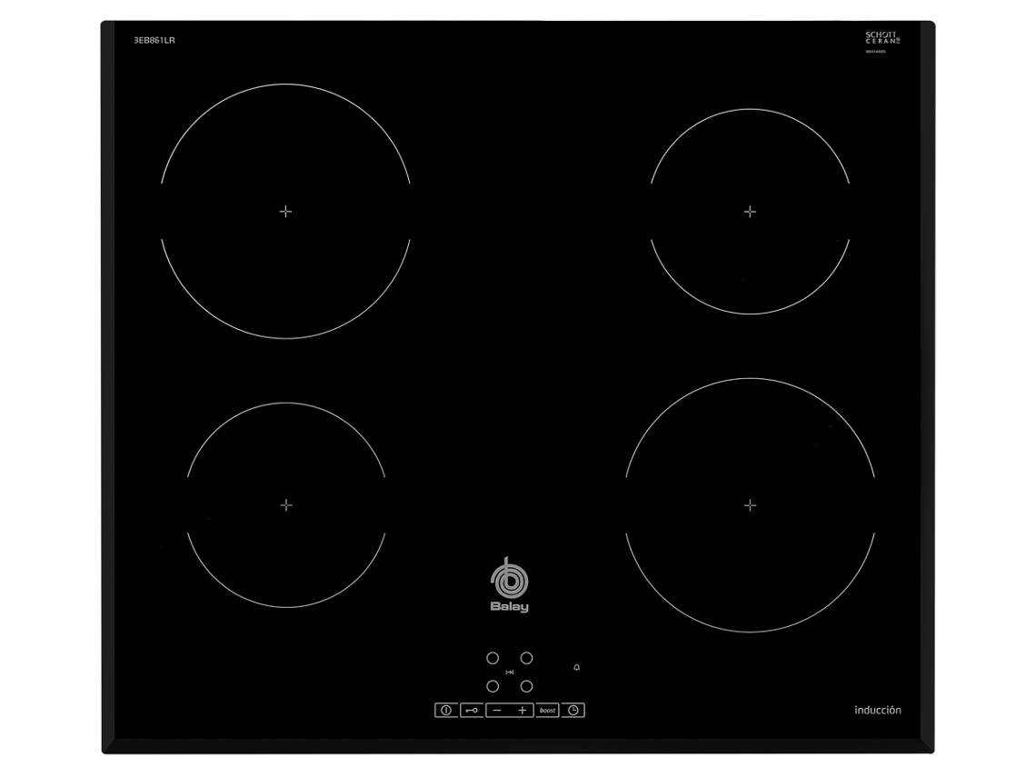 Placa de Indução BALAY 3EB861LR (Elétrica - 59.2 cm - Preto)