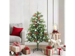 Vidaxl Árvore De Natal Artificial 150 Led Branco Quente Pvc E Metal