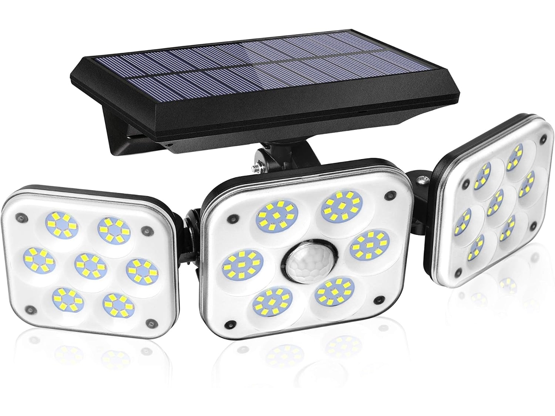 Luminária solar externa Brilvibera, com sensor de movimento IP65.