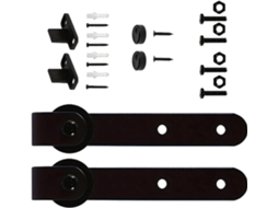 Um suporte de fixação reforçado em aço inoxidável é adequado para diversas portas de guarda-roupa, permitindo uma instalação rápida e fácil.
