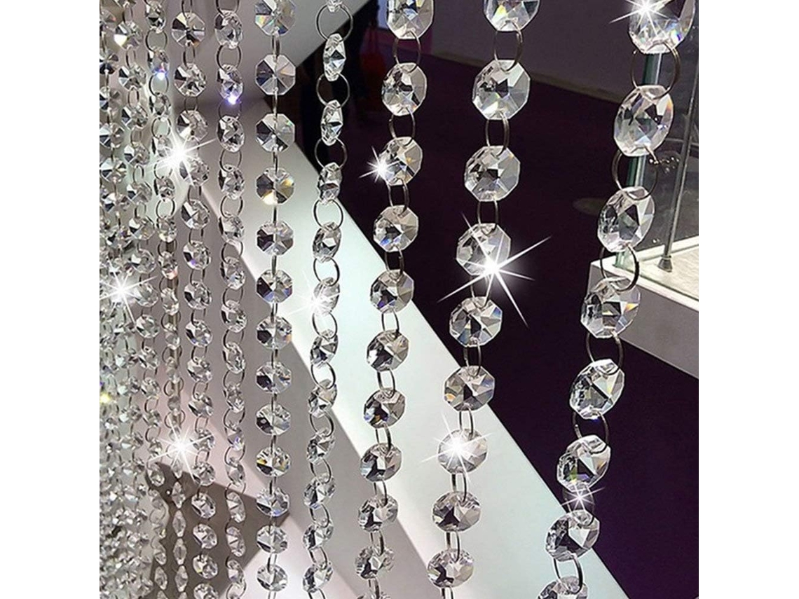BRILVIBERA Contas de Cristal 10 Peças 1m para Guirlanda Octogonal