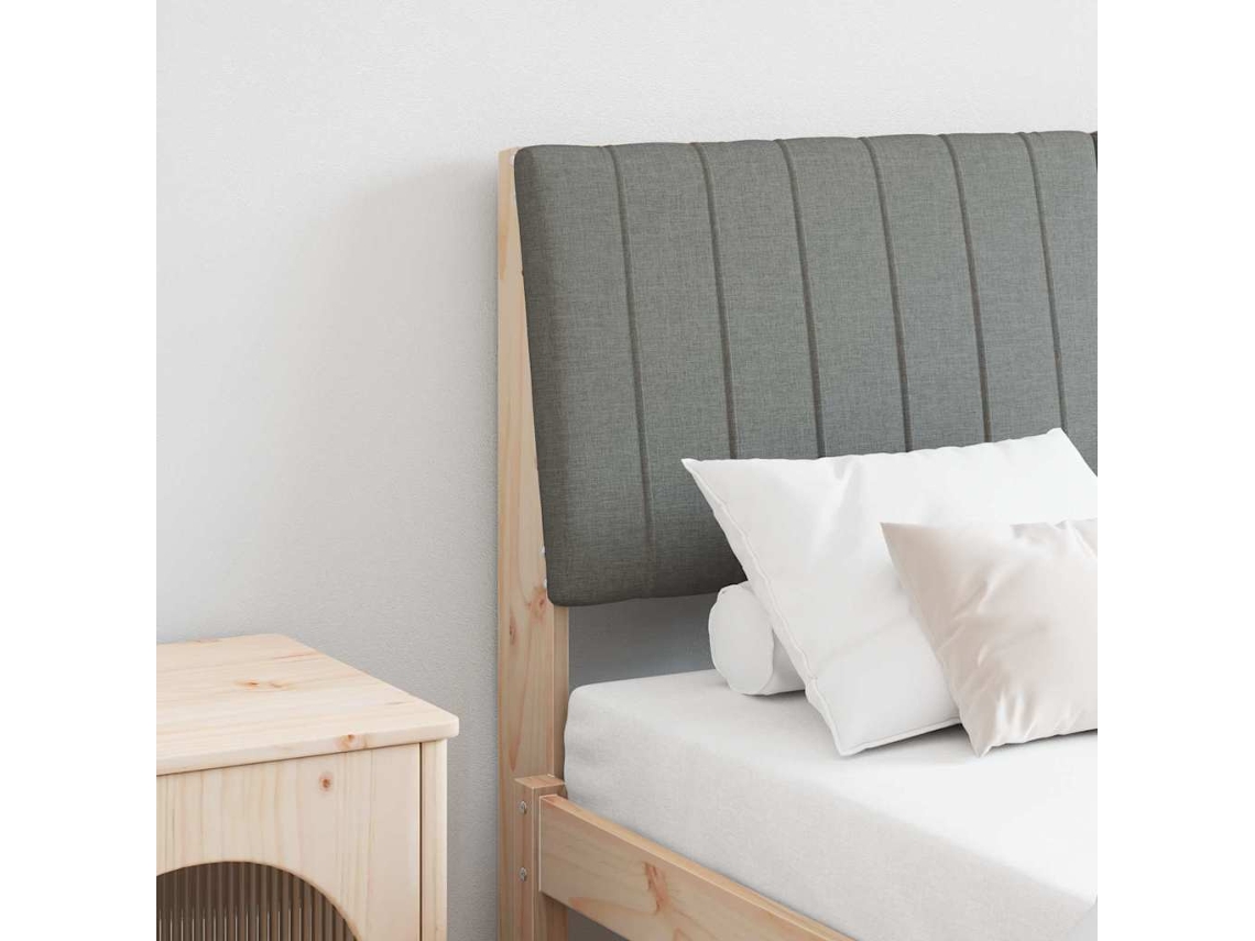 Vidaxl Cabeceira Estofada Cinza Escuro 135 Cm
