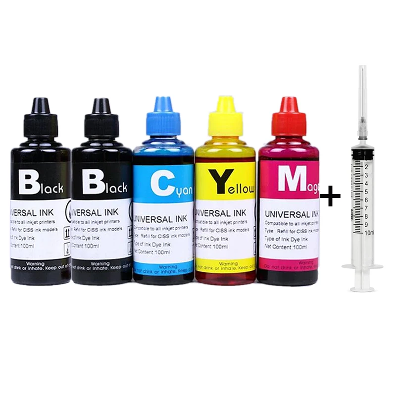 Kit de Recarga de Tinta 2bk 1c 1y 1m100mlc para Tinteiros de Impressora Canon Pixma Pg 440 445 510 512 545 540 243 210 XL Cl 441 446 511 513 MDUG