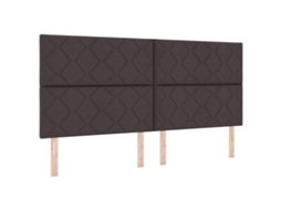 Conjunto 1 Cama Box Vidaxl Castanho Tecido (200 X 200 Cm)