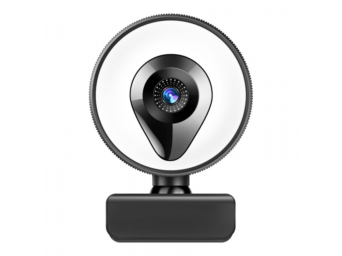 Webcam Usb 2k Com Luz De Preenchimento Brilvibera