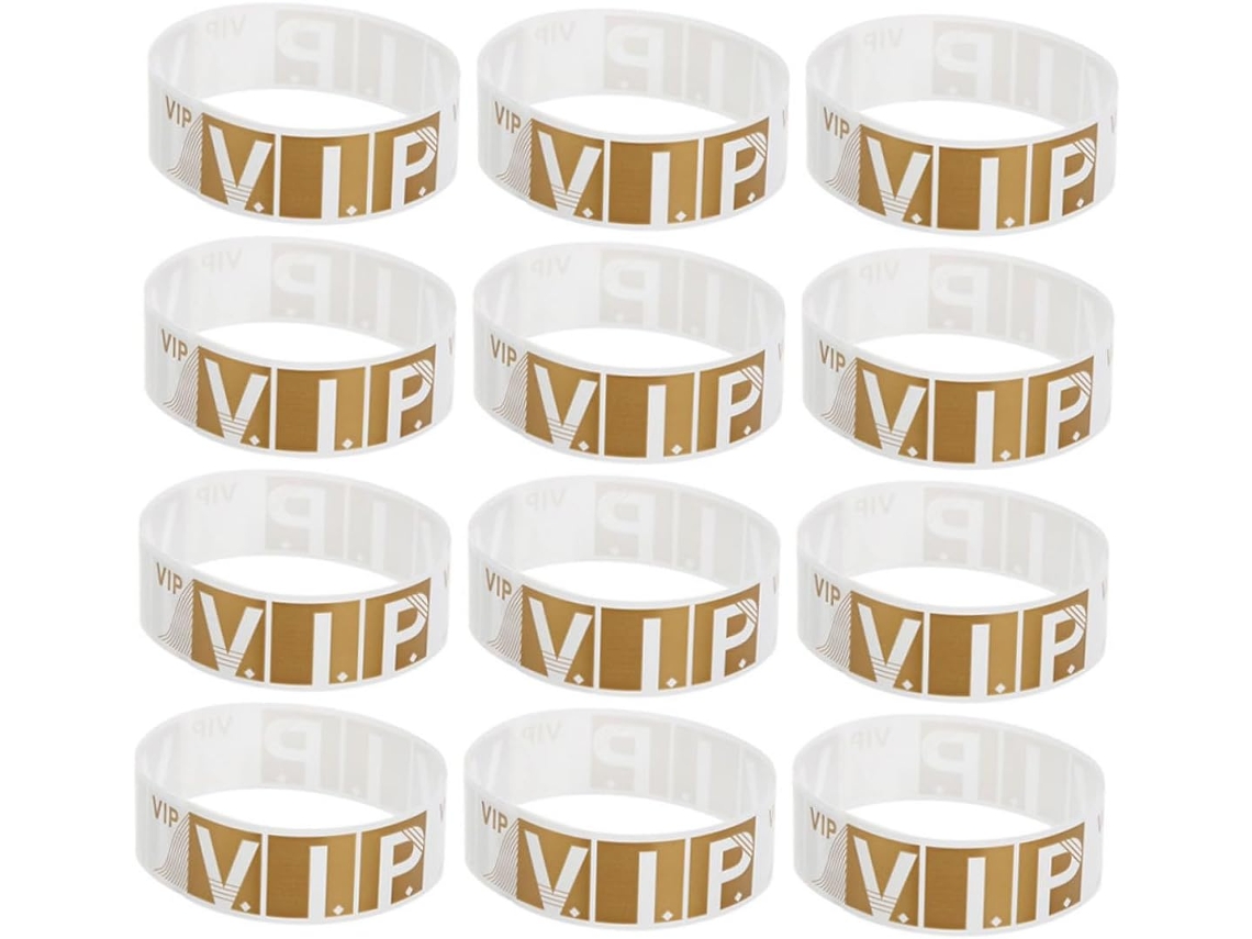 Pulseiras 600-Impermeáveis Para Festivais Com Barra Dourada
