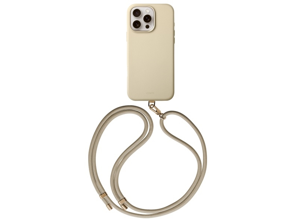 Capa para iPhone 16 Pro UNIQ Pele Sintética Magnética Bege