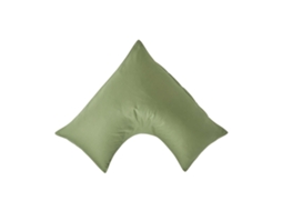 Homescapes Moss Green V Shaped Pillowcase Organic Cotton 400 Thread Count