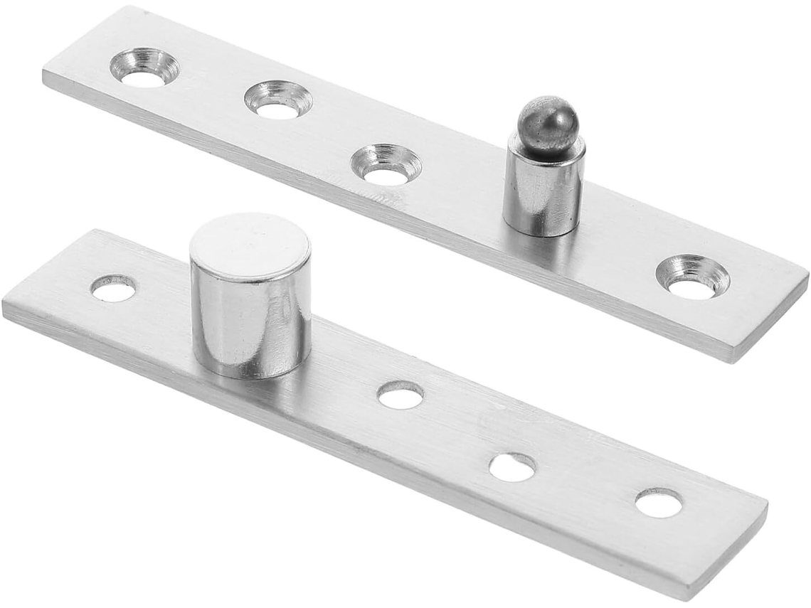 2 Dobradiças Pivotantes Invisíveis Em Aço Inoxidável Para Portas, Com