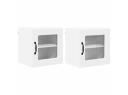 Conjunto de 2 Armários de Cozinha com Prateleira Branco 40x31x40 cm MAISON EXCLUSIVE