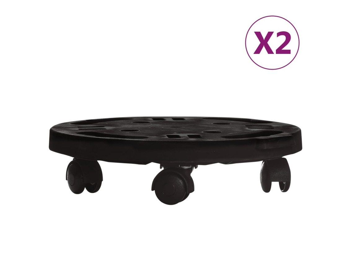 Plant Trolley, Plant Trolleys Vidaxl Preto Polipropileno (n/a)