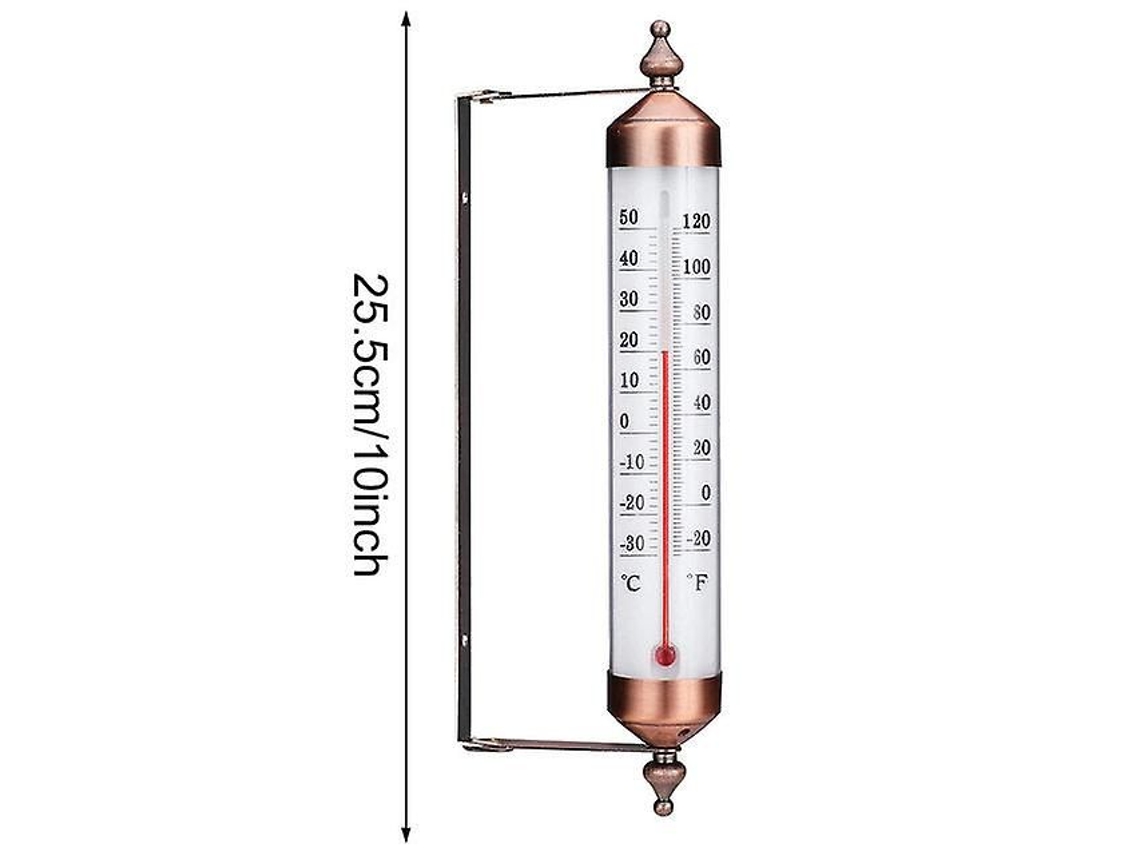 Termômetro de Parede do Tacita Ao Ar Livre com Design Bronze Elegante Tacha Jardim Adequado para Estufa Garagem GOKOCO