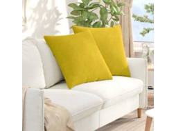 Vidaxl Travesseiros De Sofá 2 Pcs Amarelo 60 X 60 Cm